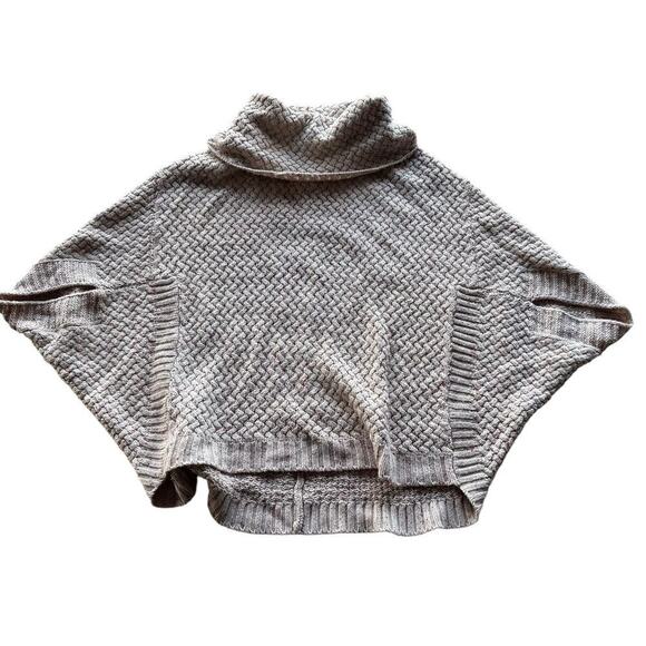 St. John’s Bay Cowl Neck Knit Grey Beige Pullover Acrylic Sweater Women's Small - Picture 1 of 9